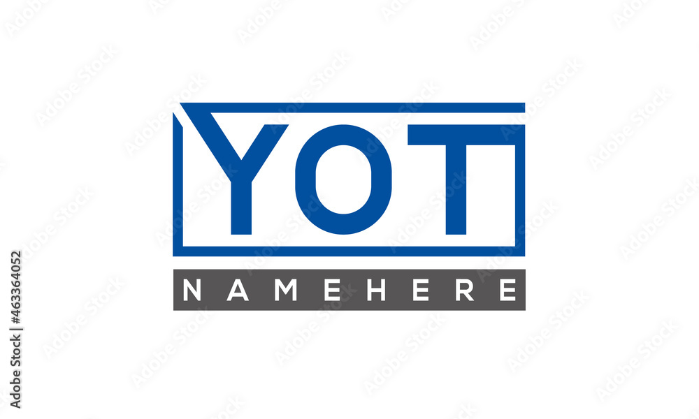 YOT creative three letters logo