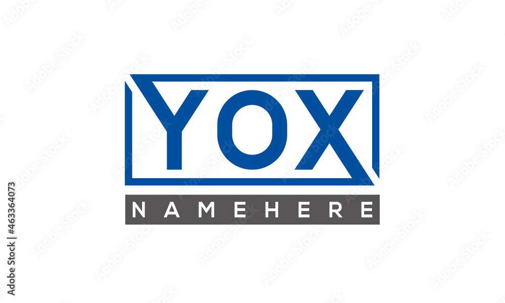 YOX creative three letters logo YOX creative three letters logo