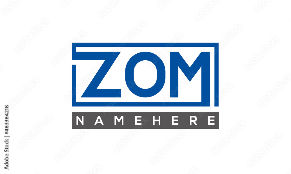 ZOM creative three letters logo ZOM creative three letters logo