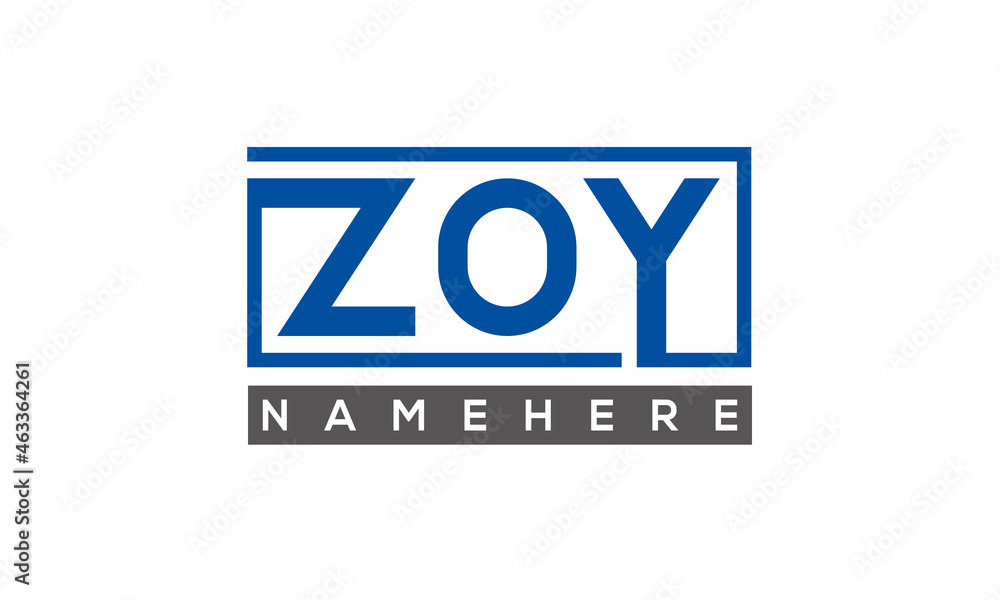 ZOY creative three letters logo ZOY creative three letters logo