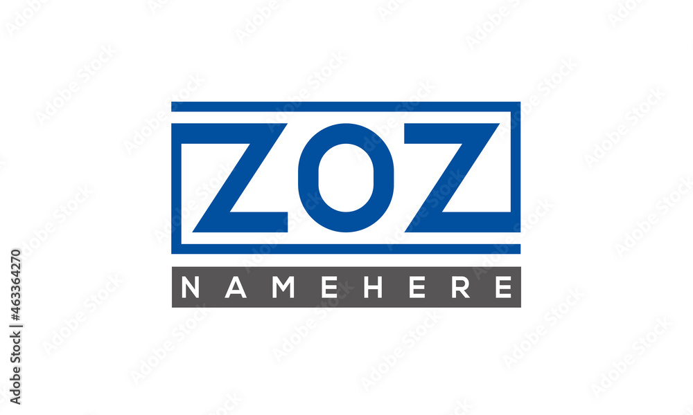 ZOZ creative three letters logo ZOZ creative three letters logo