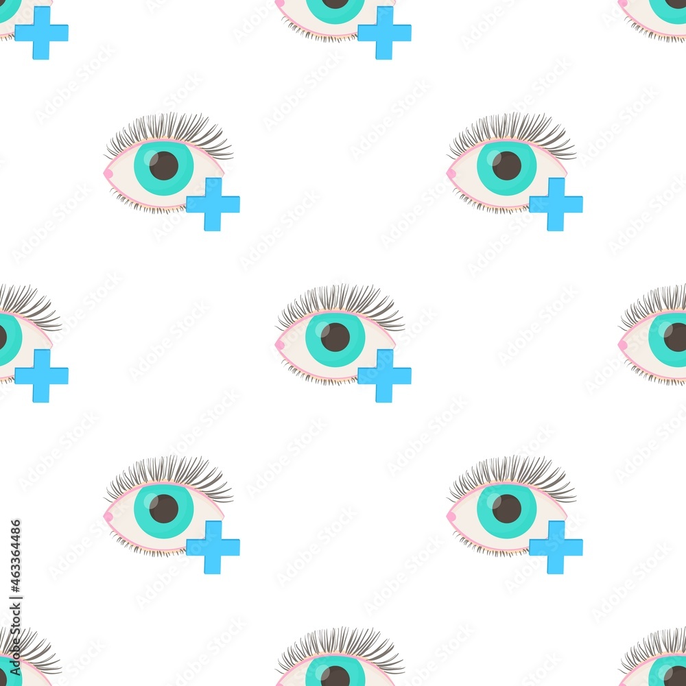 Hyperopia eyesight disorder pattern seamless background texture repeat wallpaper geometric vector