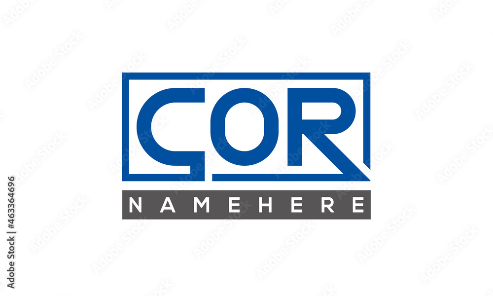 COR creative three letters logo COR creative three letters logo