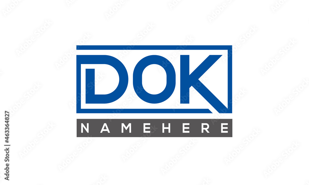 DOK creative three letters logo DOK creative three letters logo