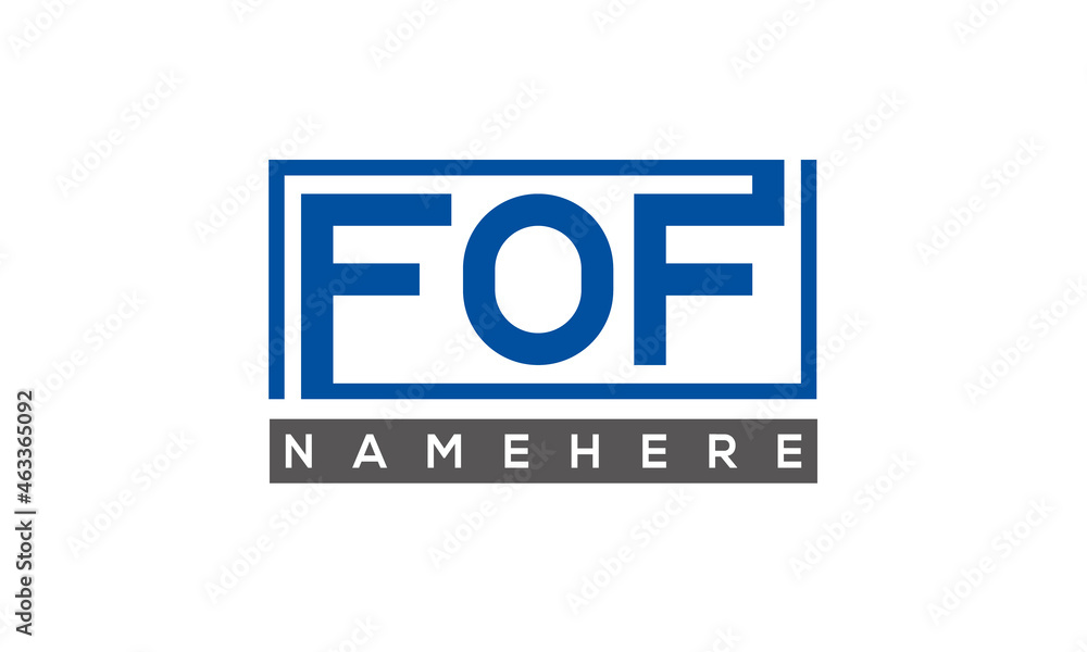FOF creative three letters logo FOF creative three letters logo