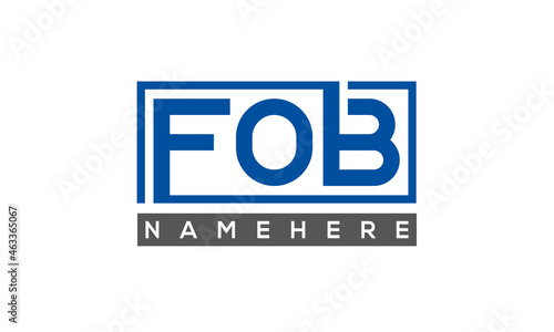 FOB creative three letters logo