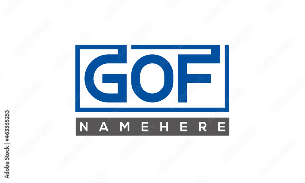 GOF creative three letters logo GOF creative three letters logo
