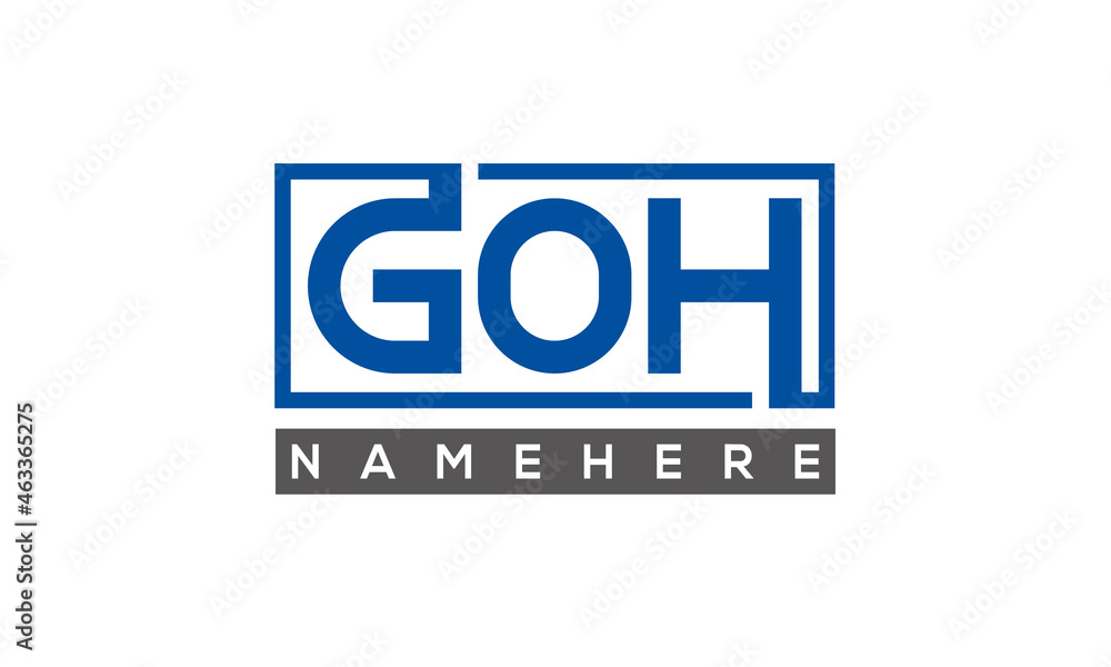 GOH creative three letters logo GOH creative three letters logo