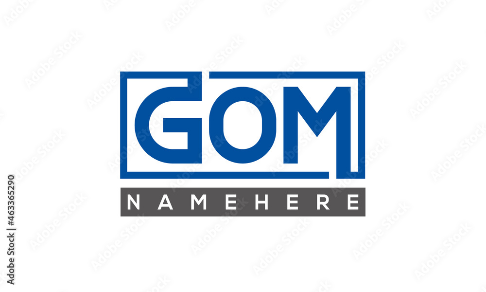 GOM creative three letters logo GOM creative three letters logo