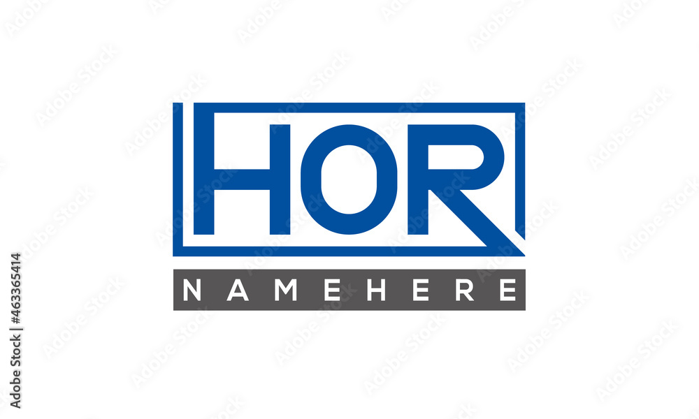 HOR creative three letters logo HOR creative three letters logo