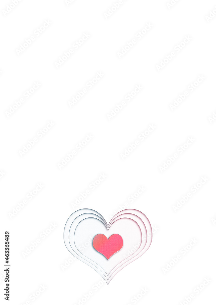Heart symbol white background