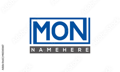 MON creative three letters logo