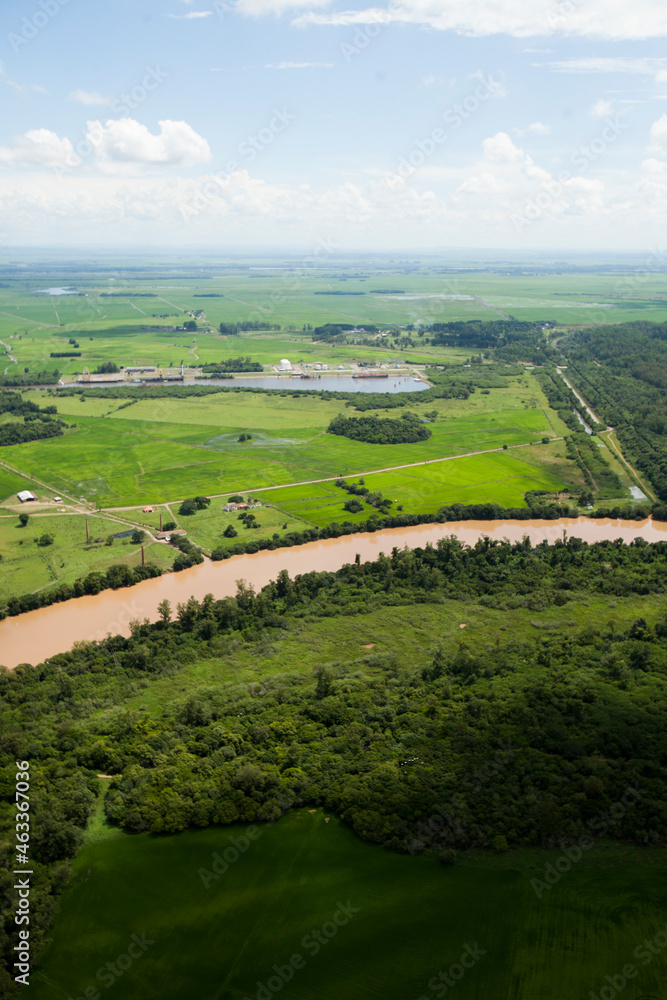 Aerial view of body of water - river - rivers. High quality photo