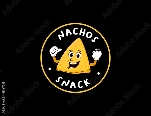 Nachos character logo template