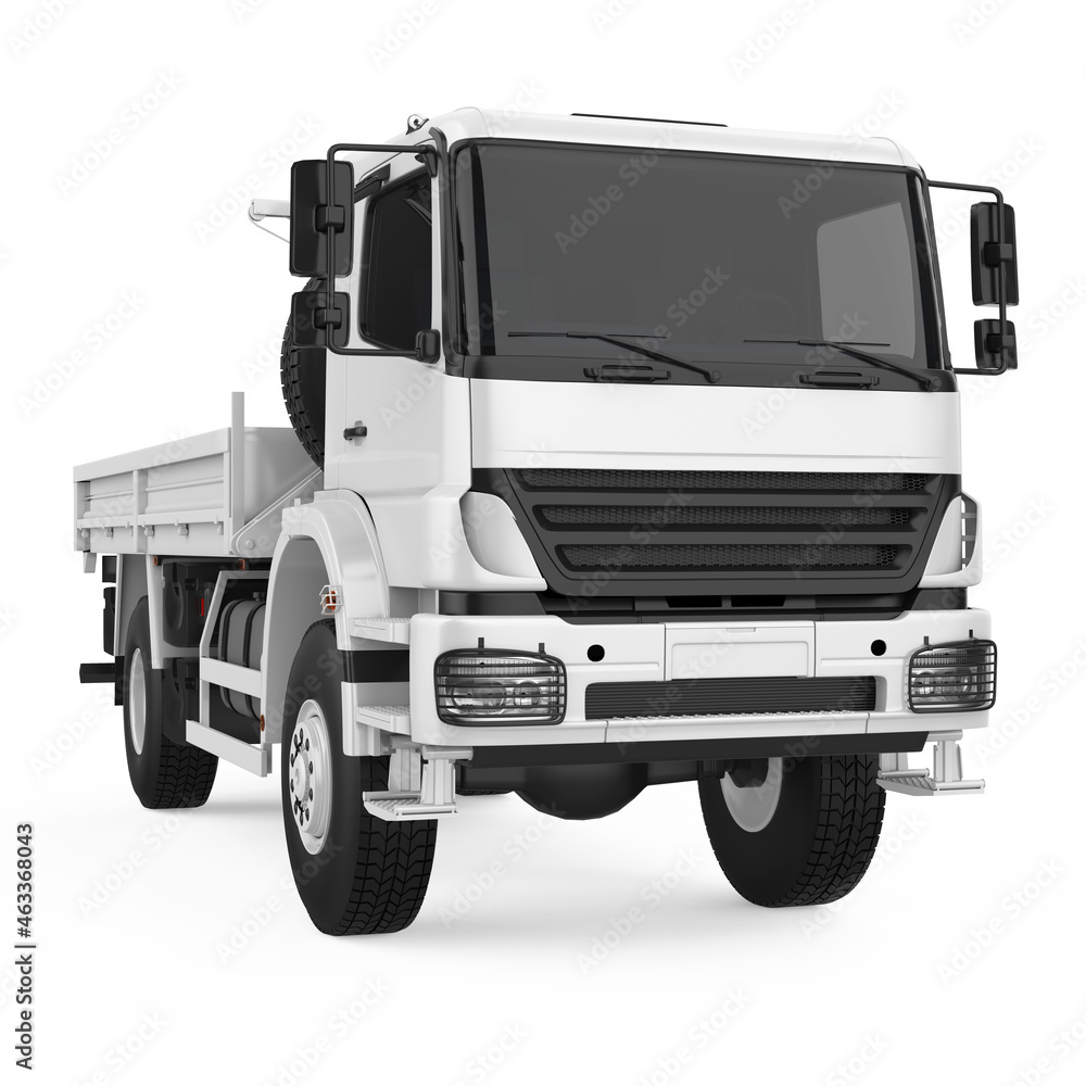 Flatbed Truck Isolated