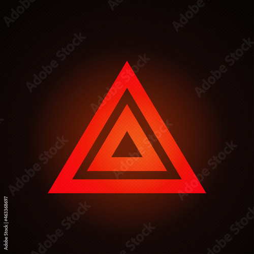Hazard warning light vector illustration.