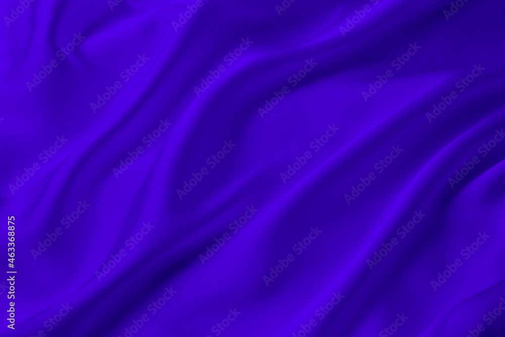 Fototapeta premium Elegance blue satin silk with waves, abstract background luxury cloth, elegant wallpaper design. Abstract background luxury cloth or liquid wave.