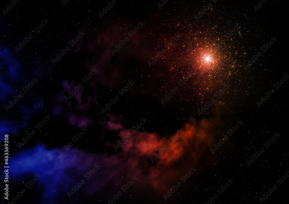 Small part of an infinite star field. 3D rendering Small part of an infinite star field. 3D rendering