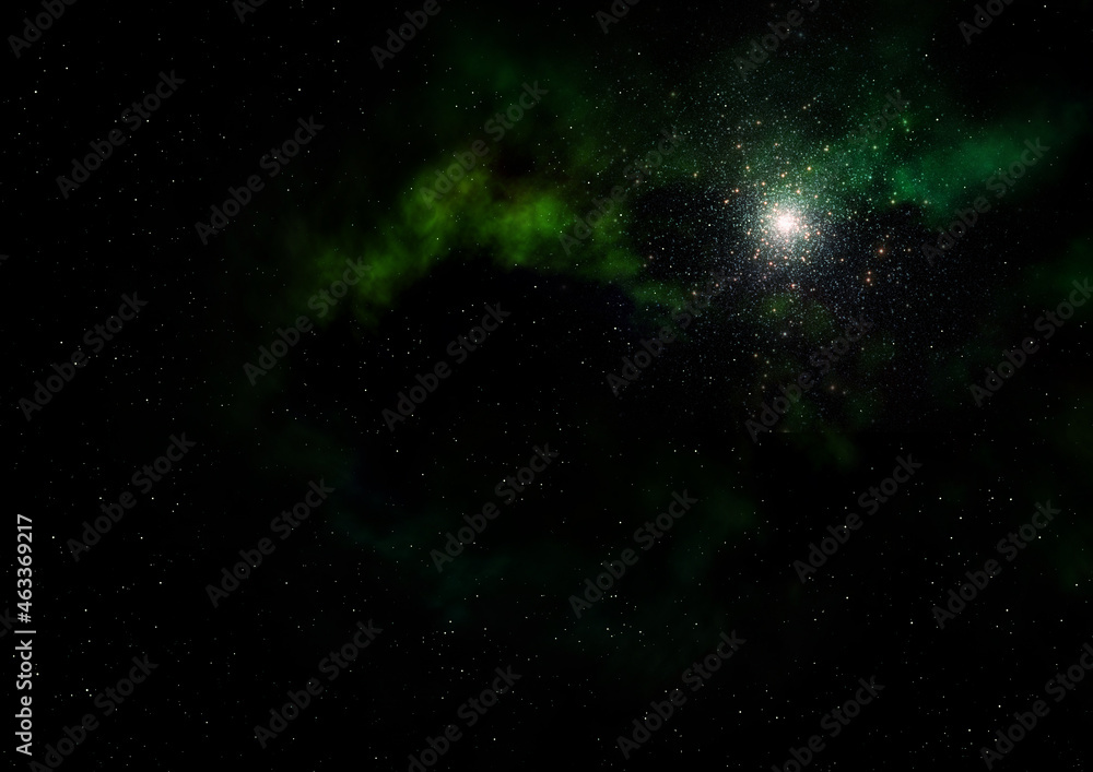Small part of an infinite star field. 3D rendering Small part of an infinite star field. 3D rendering
