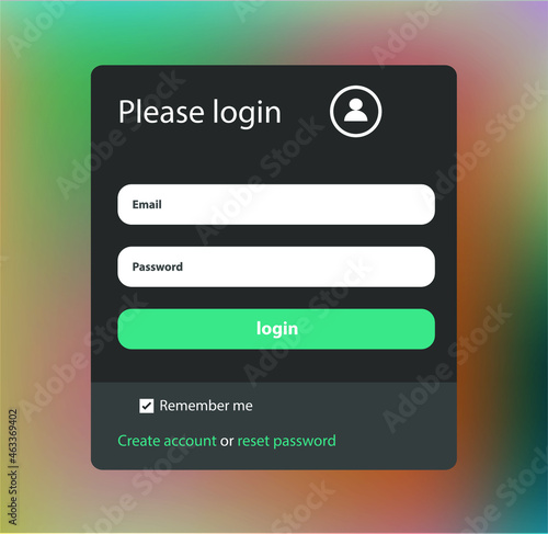 web portal login window with user name and password 