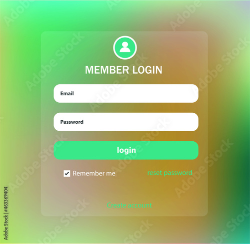 web portal login window with user name and password 