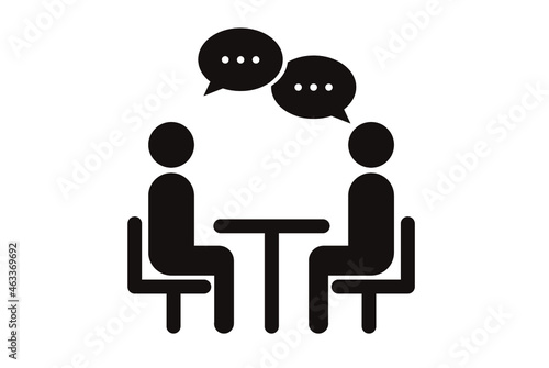 会話をしている人のビジネスアイコン