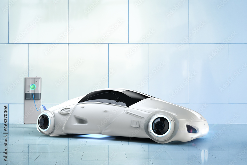 driverless car with ev charging station driverless car with ev charging station