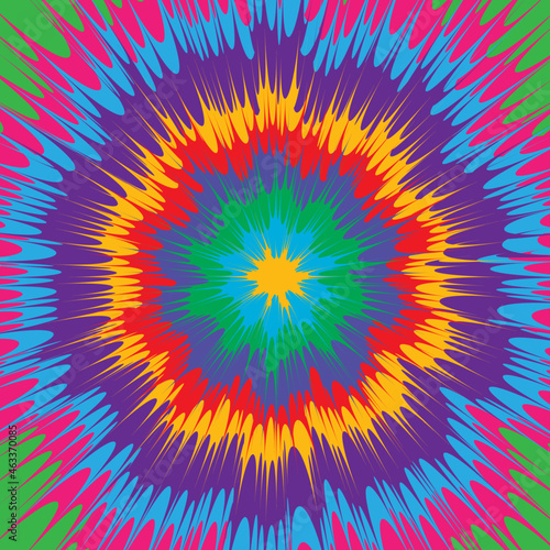 Colorful Tie Dye 1 Vector Illustration