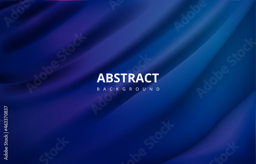 Abstract Elegant Luxury Blue Silk Satin Fabric Wave Background Wallpaper