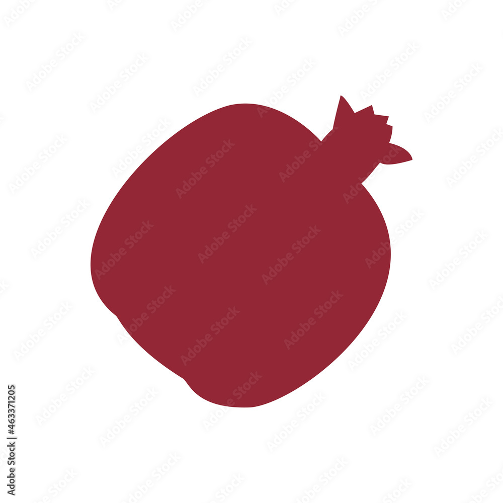 Pomegranate icon. Pomegranate icon isolated on a white background. Flat style vector illustration. Pomegranate icon. Pomegranate icon isolated on a white background. Flat style vector illustration.