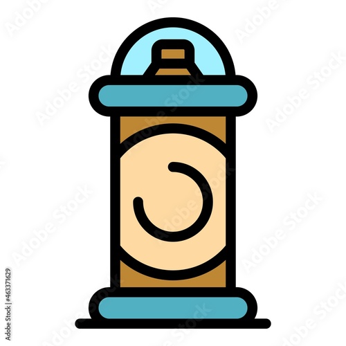 Barber shaving foam icon. Outline barber shaving foam vector icon color flat isolated