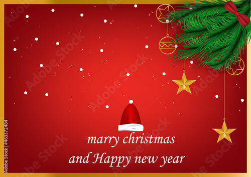 merry christmas concept, design forweb banner, christmas invitattion card and happy new year festival, vector illustration. photo