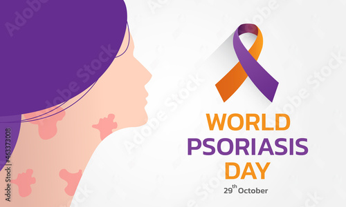 World Psoriasis Day concept. October 29. Psoriasis Awareness Month Vector Illustration.