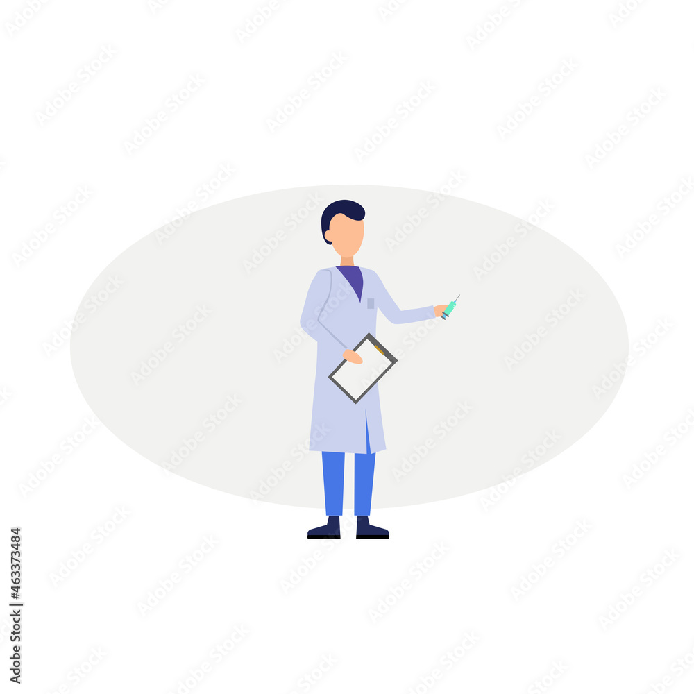 doctor isolated illustration on white background. doctor clipart. doctor isolated illustration on white background. doctor clipart.