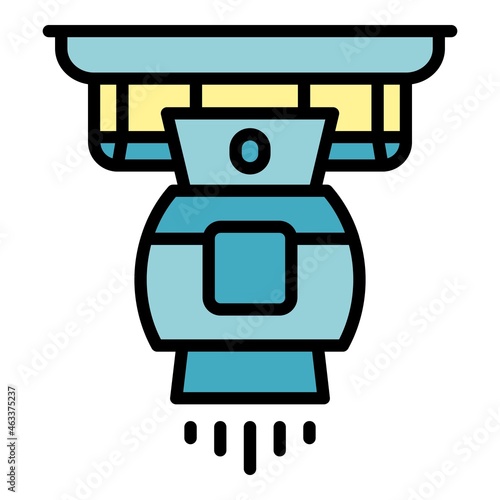 Smart farm balance icon. Outline smart farm balance vector icon color flat isolated