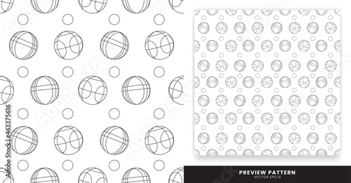 Pattern - black and white color bocce ball wallpaper, can be used for t-shirt patterns, wallpapers, image backgrounds, etc.
