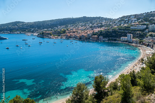 Aerial view of the beautiful beaches and the fantastic sea of Villefranche-sur-Mer © Alessio