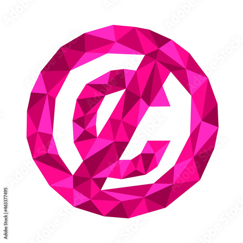 Polygonal geometric crystal non copyright suitable for best award or celebration. 