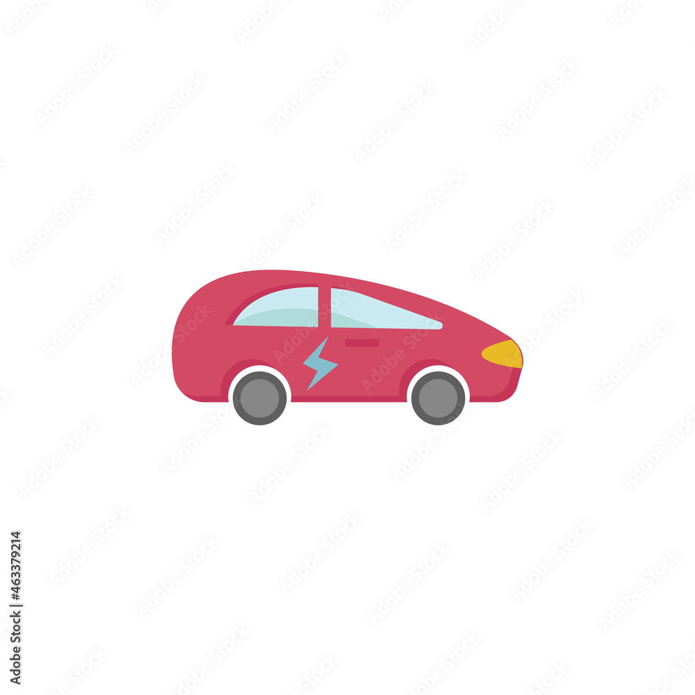 electric car isolated illustration. electric car flat icon on white background. electric car clipart. electric car isolated illustration. electric car flat icon on white background. electric car clipart.