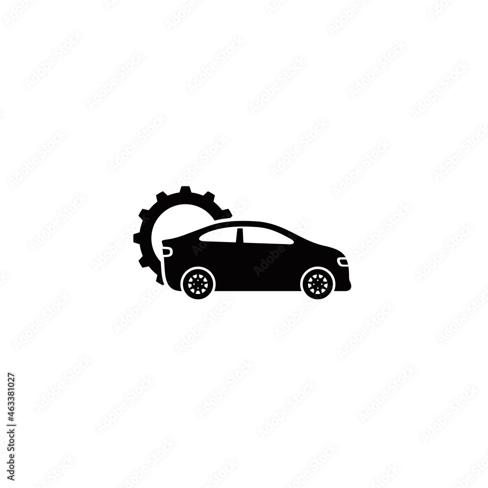 Car repair simple flat icon vector illustration