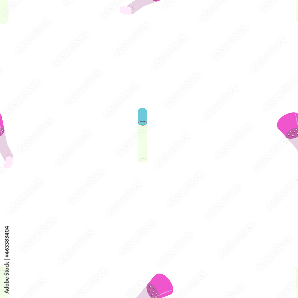 A seamless jpeg pattern of glass tubes and graduated glass conical flasks isolated on transparent background. Designed in different colors for medical concepts, backgrounds, prints, templates A seamless jpeg pattern of glass tubes and graduated glass conical flasks isolated on transparent background. Designed in different colors for medical concepts, backgrounds, prints, templates