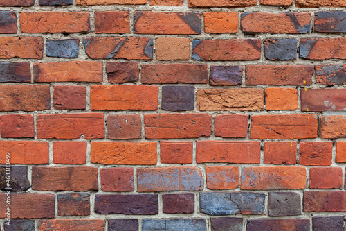 background in the form of red brick masonry