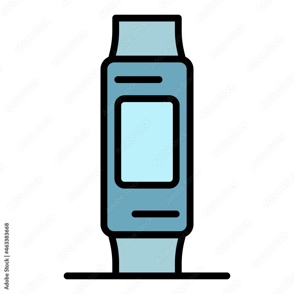 Media modern bracelet icon. Outline media modern bracelet vector icon color flat isolated