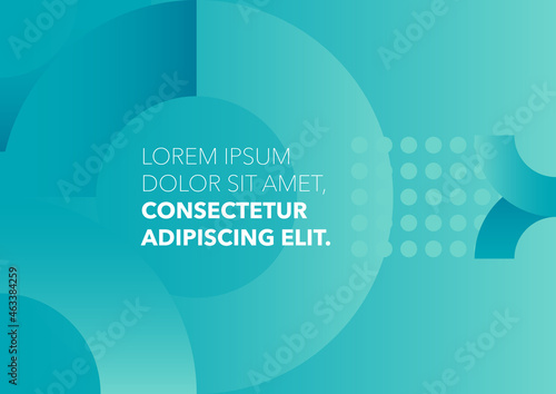 Horizontal abstract template with graphic elements and place for text. Vector illustration.