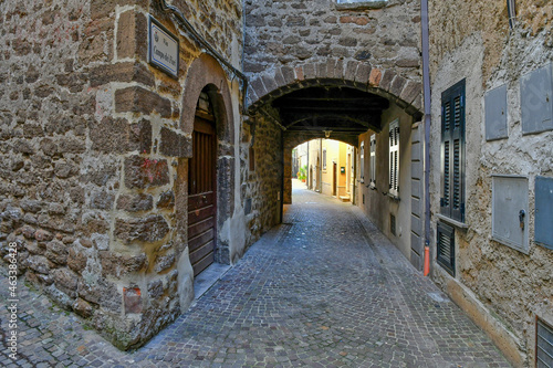 An alley of Arnara, a medieval town of Lazio region, Italy. © Giambattista