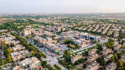 Aerial view of community living in Islamabad 