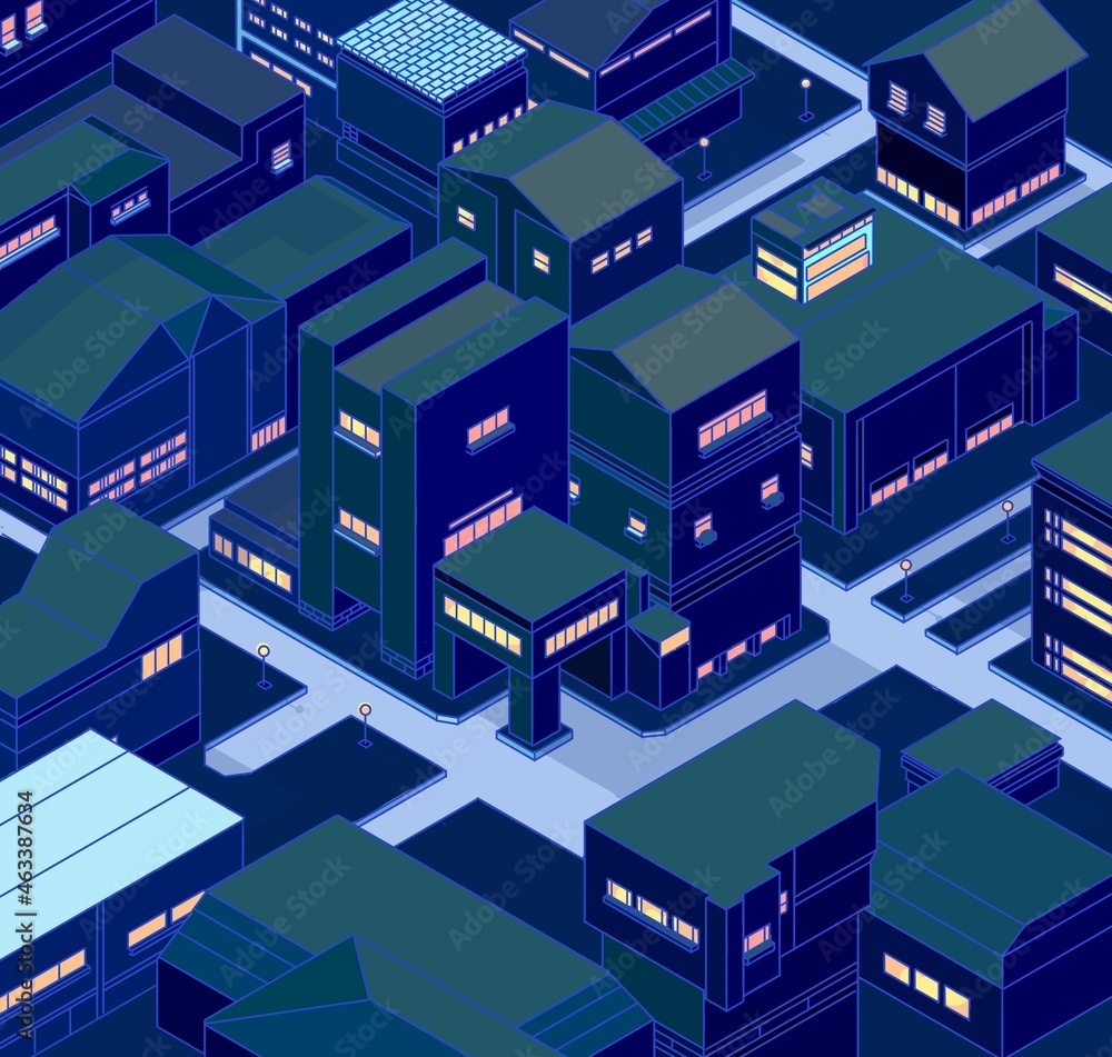 isometric view of the city isometric view of the city