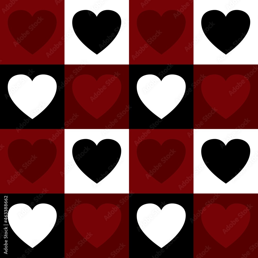 Seamless valentines pattern with hearts for postcard and gifts and cards Seamless valentines pattern with hearts for postcard and gifts and cards