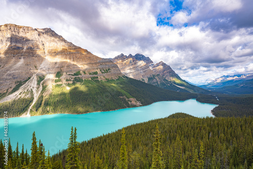 Mountain landscape with Mount Patterson at Peyto Lake - Canada, Alberta, Banff National Park, Peyto Lake - Rocky Mountains photo