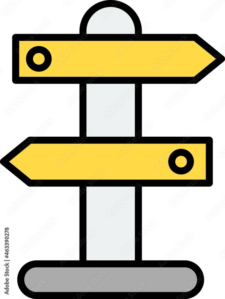 Signboard Filled Linear Vector Icon Design Signboard Filled Linear Vector Icon Design